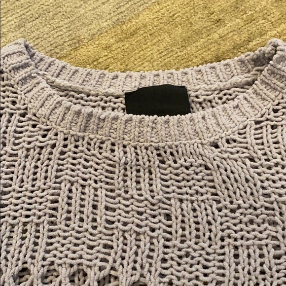 ~FATE By LFD~ Gray Boxy Short Sleeve Sweater - Picture 2 of 7